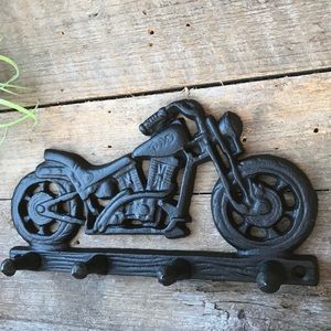 Black Gunmetal Motorcycle Key Hooks